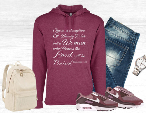 A woman Who Honors the Lord Christian Hoodie