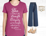 Clothed with Strength Short Sleeve Christian Shirt