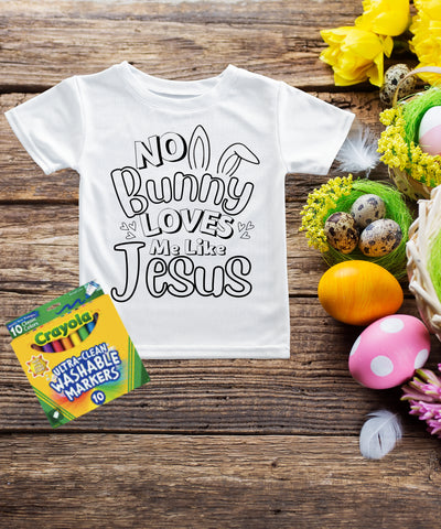 No Bunny Loves Me Like Jesus Coloring Shirt
